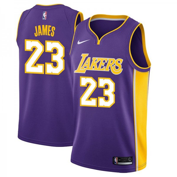 LeBron James 23 Los Angeles Lakers Swingman Jersey Purple 2018